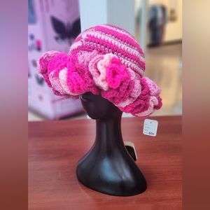 Crochet flower hat